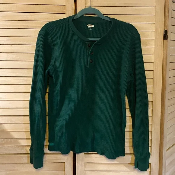 Old Navy Waffle Knit Henley Mens NWTs Old Navy Men's Long Sleeve - Main Image